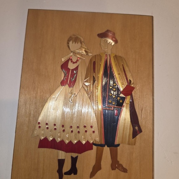 Vintage Polish Folk Art Wooden Wall Plaques Set Handmade In Poland Regional... - Picture 12 of 15